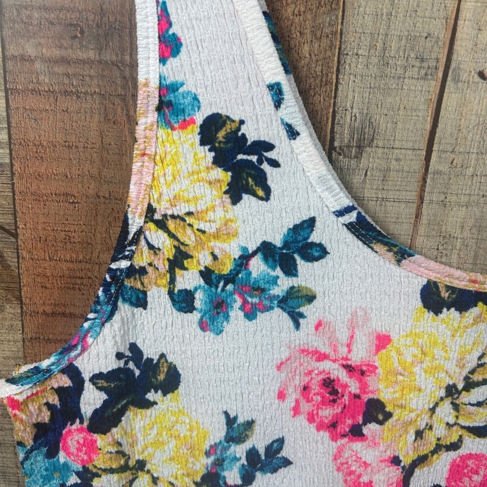 Torrid Size 4 Floral Tank Top Plus Colorful Dopamine Stretch Summer Casual - Picture 2 of 6
